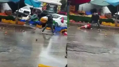 Cinnet getiren manav satırla korku saçtı !