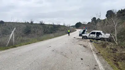 Bilecik'te kaza : Sürücü ağaca çarpıp yaralandı