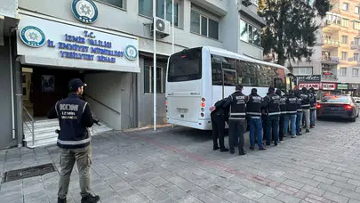 İzmir'de suç örgütüne düzenlenen operasyonda 7 kişi tutuklandı