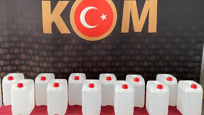 Yozgat'ta polis ekipleri 160 litre etil alkol ele geçirdi