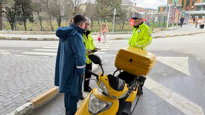 Tekirdağ'da trafik denetimleri : Kasksız sürücüye 5 bin TL ceza