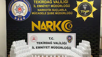 Tekirdağ'da narkotik operasyonu : Zuladan 81 bin 700 sentetik ecza çıktı