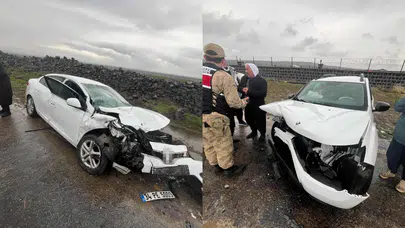 Şanlıurfa'da iki otomobil çarpıştı : 8 kişi yaralandı