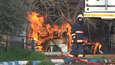 Kilis'te bir STK'ya ait prefabrik yapıda yangın çıktı