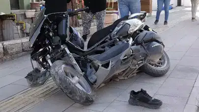 Burdur'da plakasını kapattığı motosikletle kaçtı, kaza yaptı: 392 bin 500 lira ceza