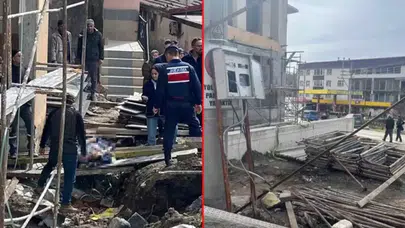 Zonguldak'ta inşaatta iş kazası : 3'üncü kattan düşen işçi ağır yaralandı