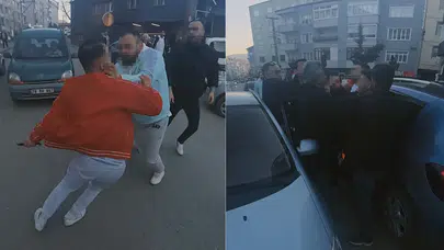 Karabük'te yol verme kavgası : Şahıs bıçak çekti