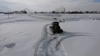 Erzurum ve Kars'ta kar etkisi : 14 yerleşim yerine ulaşım sağlanamıyor