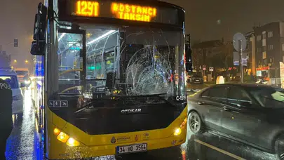 Üsküdar'da kırmızı ışıkta geçen yayaya, İETT otobüsü çarptı