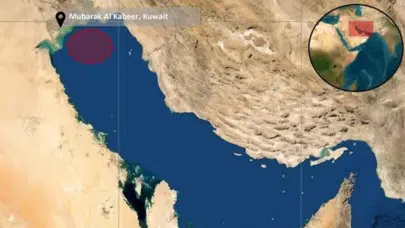 Kuveyt açıklarında petrol tankerinde patlama oldu
