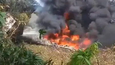 Kolombiya'da askeri uçak düştü : Çok sayıda ölü var