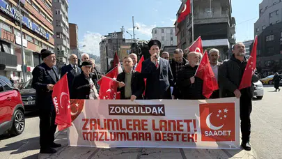 Zonguldak'ta İsrail protestosu : Kudüs özgürleşmeden dünya huzura kavuşamaz
