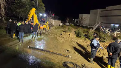 Samsun'da isale hattı patladı