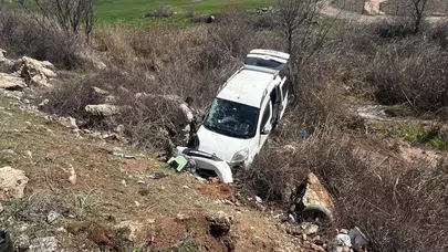 Adıyaman'da kaza : Araç köpeğe çarpmamak için şarampole girdi