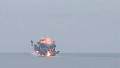 Ordu Ünye'de kıyıya vuran insansız deniz aracı imha edildi