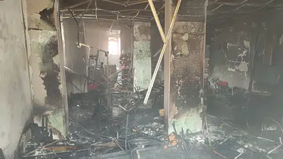 Malatya'da spor salonunda yangın : Apartman sakinleri balkonlardan tahliye edildi