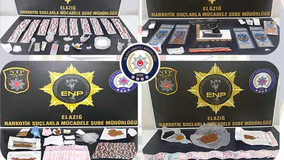 Elazığ’da uyuşturucu operasyonu : 14 şüpheli tutuklandı