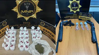 Manisa'da uyuşturucu baskını : 3 şüpheli tutuklandı