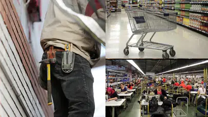 Hizmet, perakende ve inşaat sektörlerinde düşüş