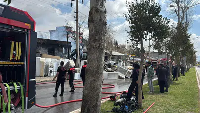 Kahramanmaraş'ta iş yerinde yangın çıktı