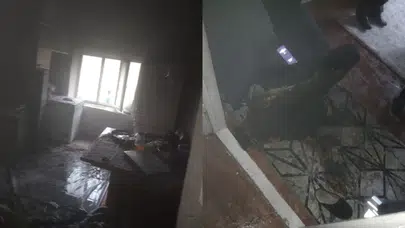 Van'da ev yangını : Can kaybı ve yaralanma yaşanmadı