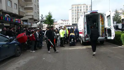 Kilis'te motosiklet yayalara çarptı : Baba ve bebeği yaralandı