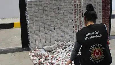 Antalya'da kaçak sigara operasyonu : 10 bin paket ele geçirildi
