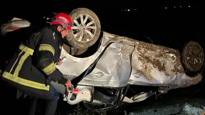 Adana Kozan'da otomobil takla attı : 1 ölü, 3 yaralı