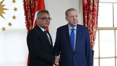 Cumhurbaşkanı Erdoğan, KKTC Cumhurbaşkanı Erhürman ile görüştü