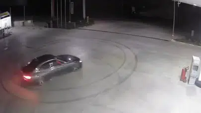 Bursa'da benzin istasyonunda drift : 140 bin TL ceza