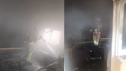 Hatay Reyhanlı'da bir ev alevlere teslim oldu