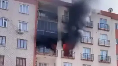 Diyarbakır'da 7 katlı apartmanda korkutan yangın : 1'i ağır 5 yaralı