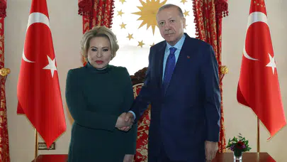 Cumhurbaşkanı Erdoğan, Rusya Federasyon Konseyi Başkanı Valentina Matviyenko'yu kabul etti