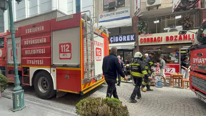 Eskişehir'de yangın paniği : Esnaf duman altında kaldı