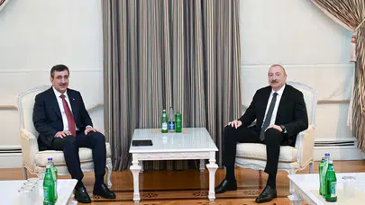Cevdet Yılmaz, İlham Aliyev ile bir araya geldi