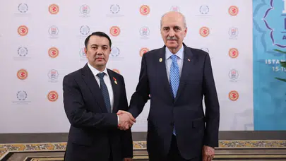 TBMM Başkanı Kurtulmuş, Kırgızistan Jogorku Keneş Başkanı Mamataliyev ile görüştü