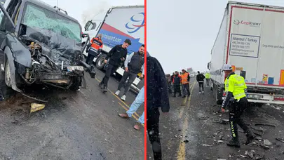 Artvin'de sisli havada yapılan hatalı sollama kazaya neden oldu : 2 yaralı