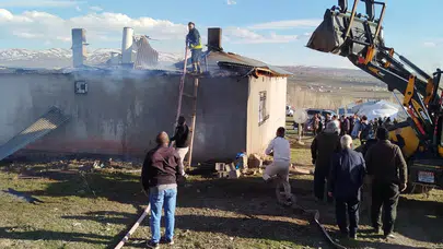 Van'da bir evde korkutan yangın