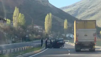 Malatya’da kontrolden çıkan otomobil takla attı : Sürücü şans eseri kurtuldu