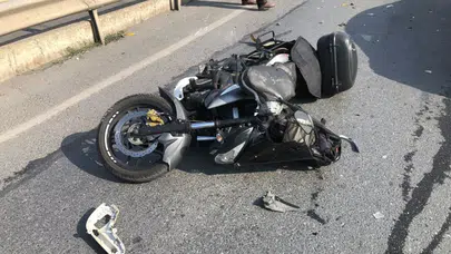 Kırıkkale'de motosikletle çarpışan otomobil takla attı : 1 yaralı