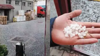 İstanbul'da fındık büyüklüğünde dolu yağdı