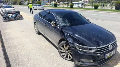 Adıyaman'da otomobil ile motosiklet çarpıştı : Motosiklet sürücüsü yaralandı