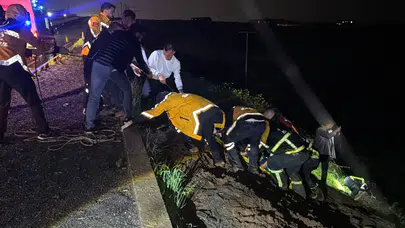 Şanlıurfa'da otomobil şarampole uçtu, 5 kişi yaralandı