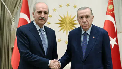 Cumhurbaşkanı Erdoğan, TBMM Başkanı Kurtulmuş ile görüştü