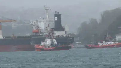 İstanbul Boğazı'nda arıza yapan kuru yük gemisi kurtarıldı
