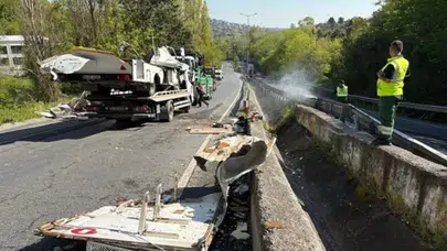 Zekeriyaköy’de dehşet veren karavan kazası : Sürücü olay yerinde can verdi