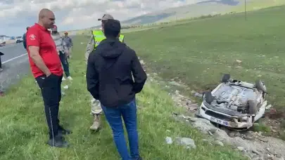 Elazığ'da otomobilin şarampole devrilmesi sonucu 3 kişi yaralandı