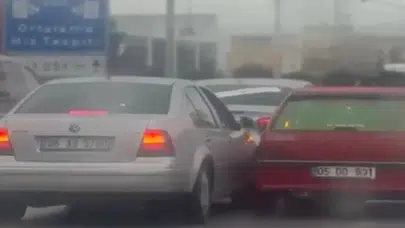 Çorum'da düğün konvoyunda tehlikeli anlar !