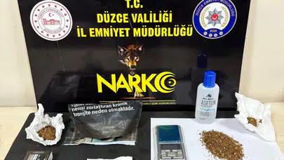 Düzce'de uyuşturucu operasyonu : 3 kişi tutuklandı