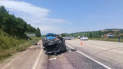 Adıyaman Gölbaşı’nda otomobil takla attı : 2 kişi yaralandı
